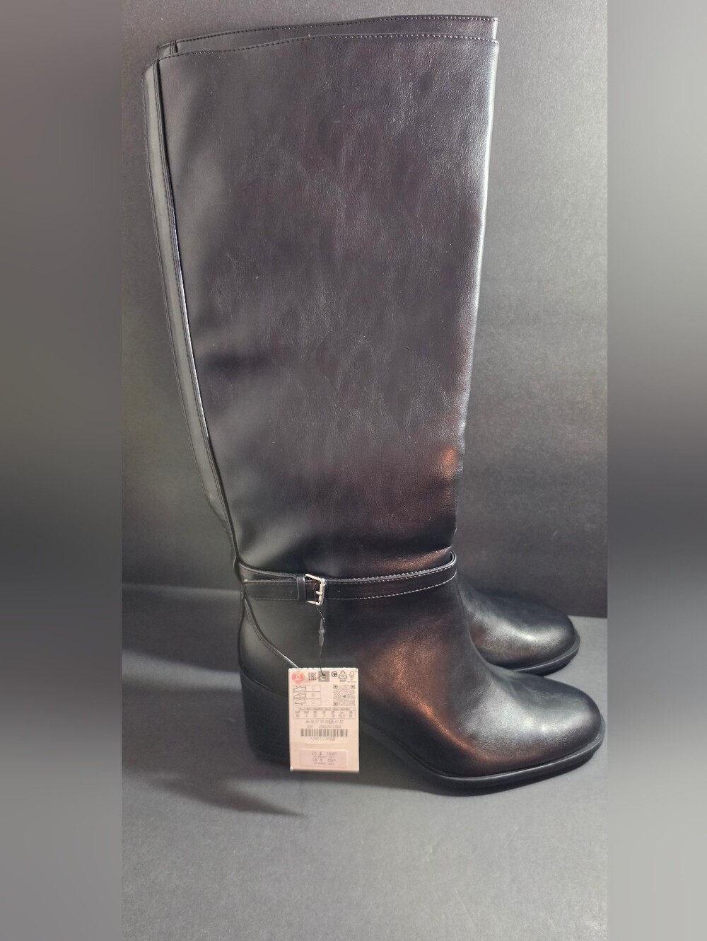 Zara Black Over-the-Knee Wedge Boots